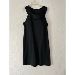 Athleta Black High Neck Active Mini Dress Built-in Bra Womens Size Small Tennis